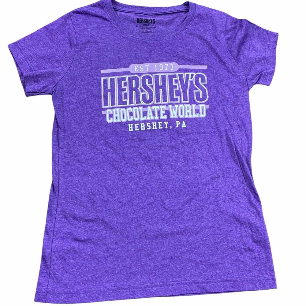 Ladies Hershey's Jersey Short Sleeve Tee Vintage Purple Size Small